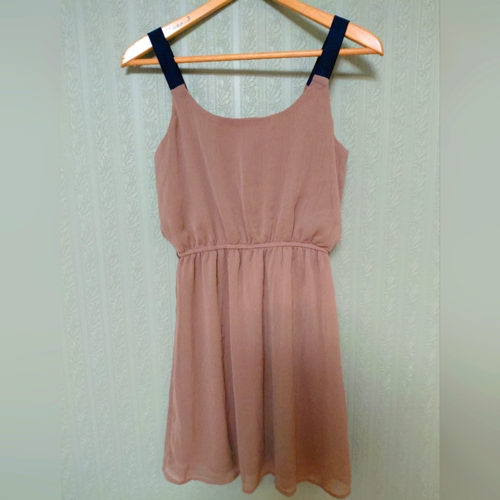 XHILERATION Target Elegant Tan Dress Casual Summer